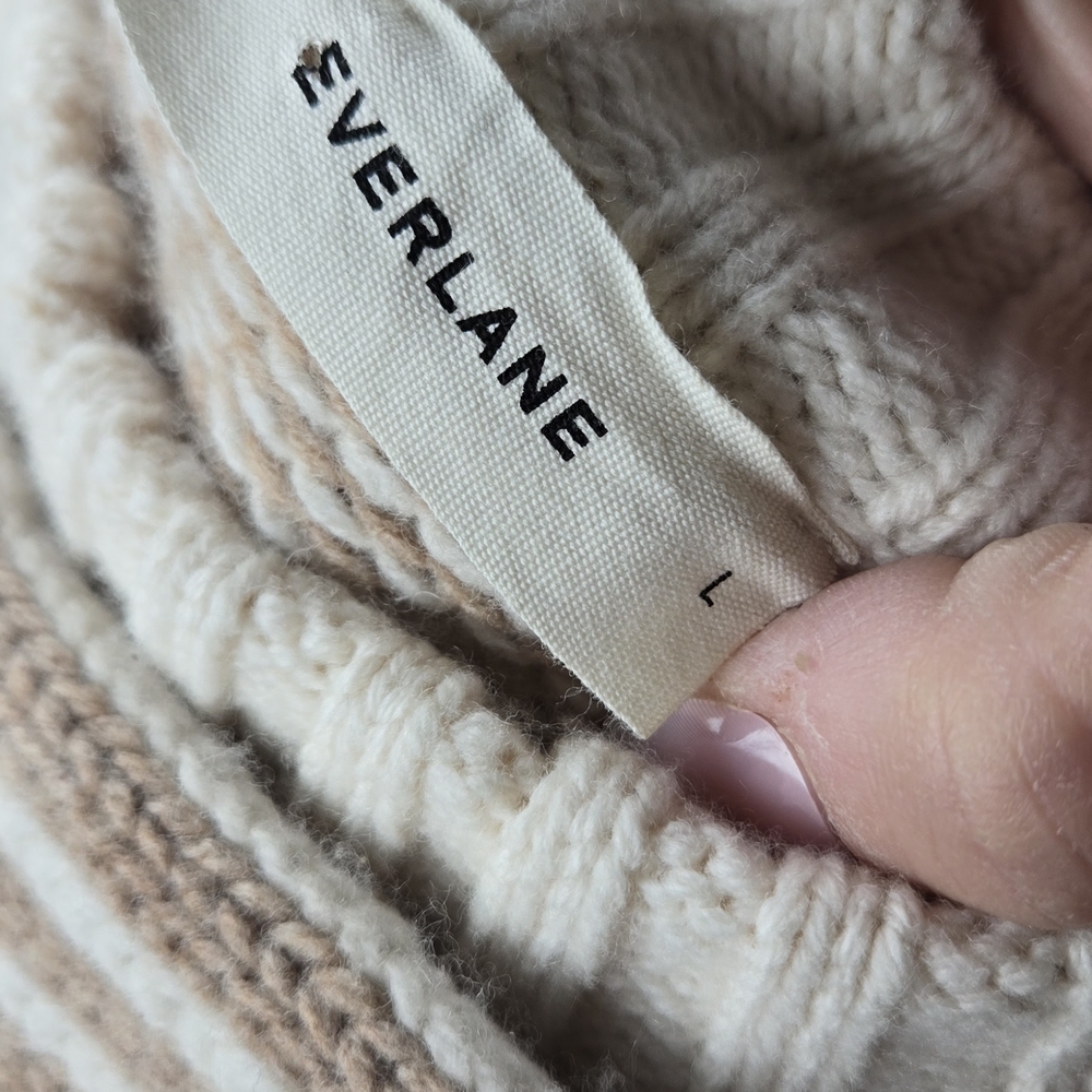 Everlane Women's Nordic Fair Isle Wool Sweater Large - Picture 3 of 5